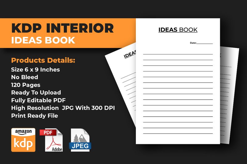 Ideas Notebook - KDP Low Content (by M9 Design)