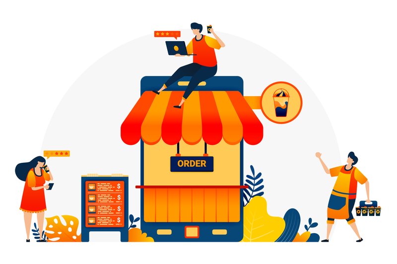 Illustration of Coffee Shop Apps (by setiawanarief111)