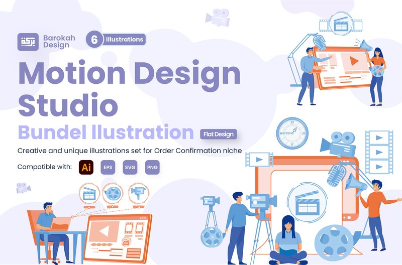 Illustration of Motion Design Studio (by alwi.chabib)