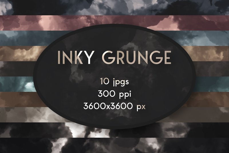 Inky Grunge Textures (by OA Design)