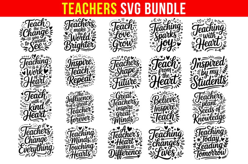 Inspirational Teaching Quotes for SVG (by himelgfx)