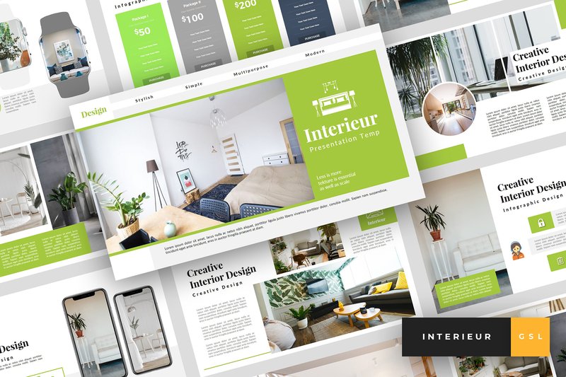 Interieur - Interior Design Google Slide (by StringLabs)