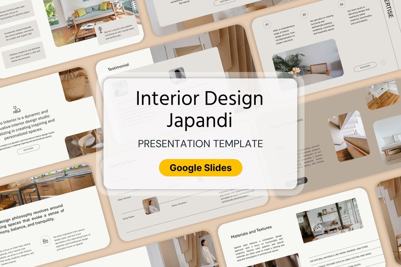Interior Design Japandi - Google Slides (by Moara)