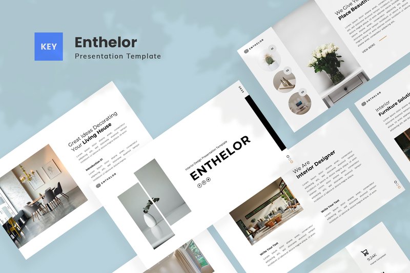 Interior Design Keynote Template (by salamahtype)
