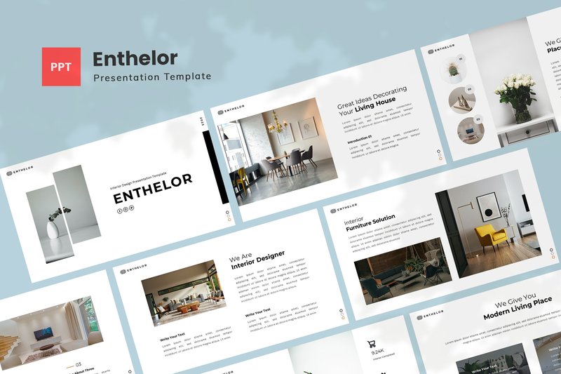 Interior Design Powerpoint Template (by salamahtype)