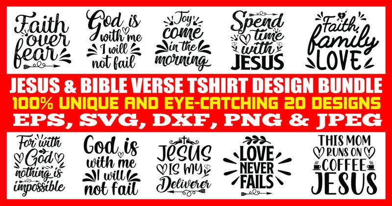 Jesus and Bible Verse Design Bundle (by Masterdesign)