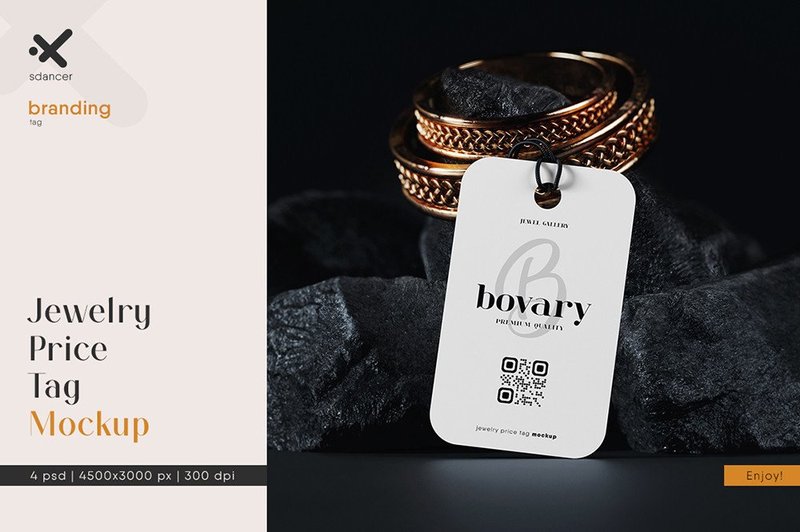 Jewelry Price Tag Mockup (by x-and-r)