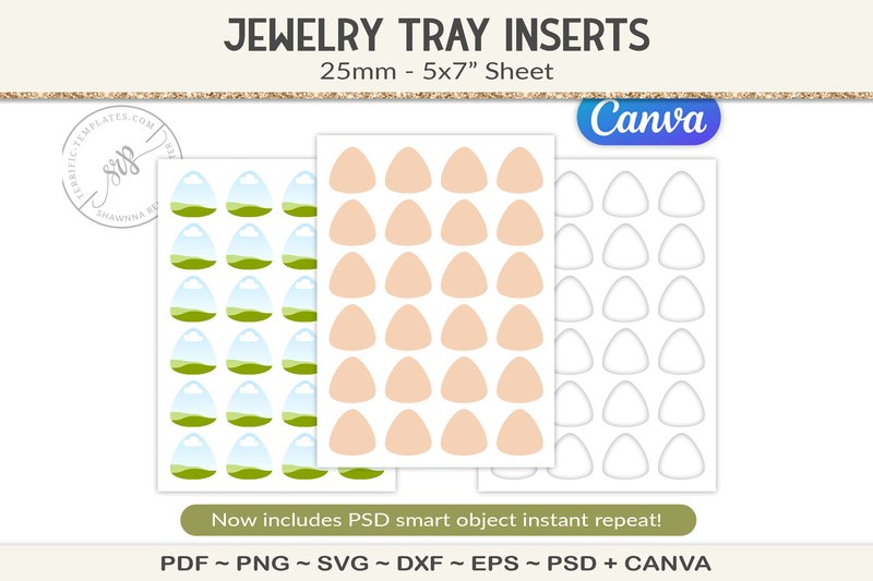 Jewelry Tray Insert 25mm Template (by Lovelytocu)