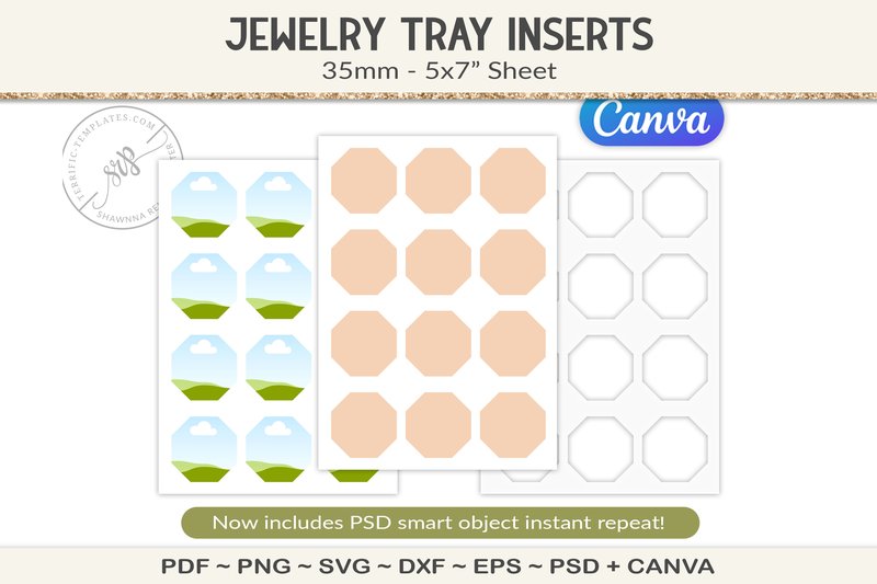 Jewelry Tray Insert 35mm Template (by Lovelytocu)