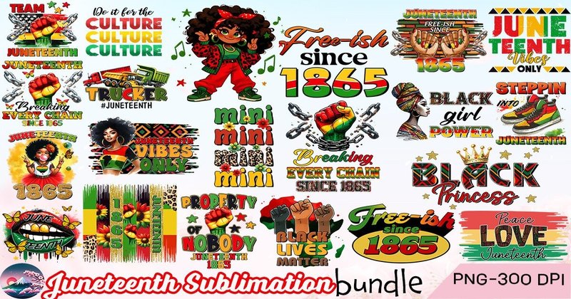 Juneteenth Sublimation Bundle (by Cherry Blossom)