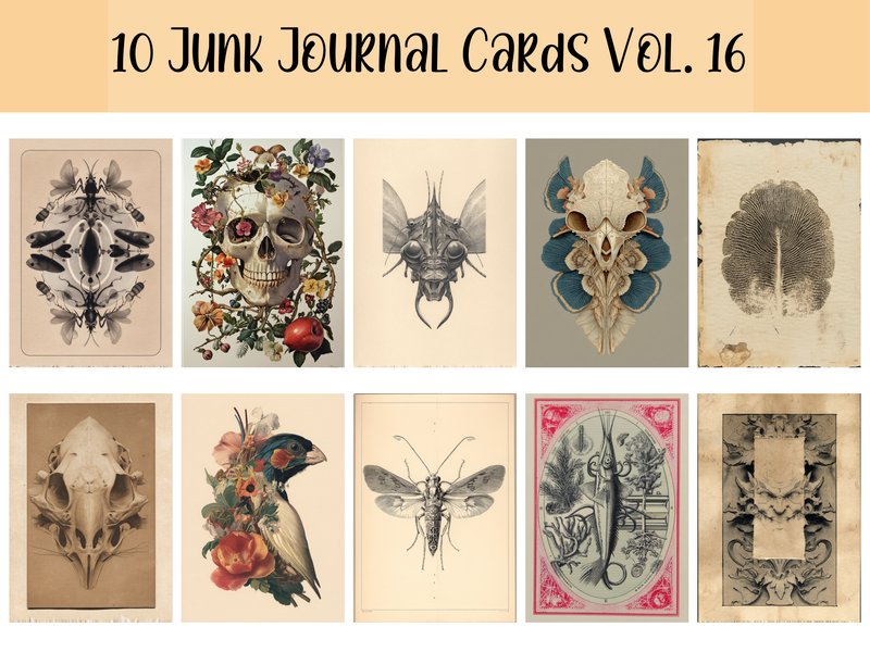 Junk Journal Cards Collage Scrapbooking (by Laxgibuu Publishing)