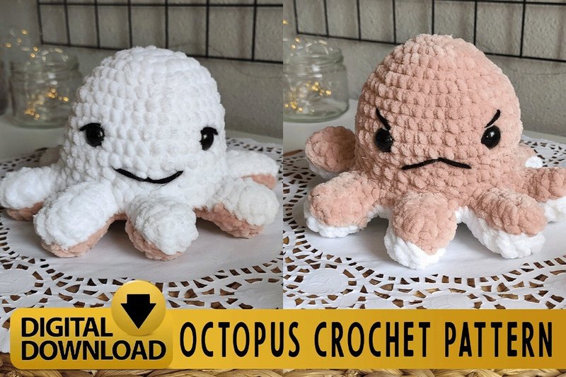 Kawaii Crochet Pattern Cute Octopus (by Gaida Aamigurumi Store)
