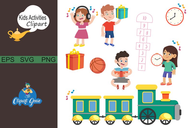 Kids Activities Clipart Bundle (by clipartgenie)