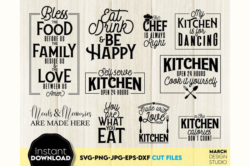 Kitchen Split Monogram Kitchen Decor Art (by March Design Studio)