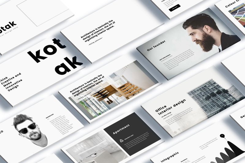 Kotak Interior Design Google Slides (by Giant Design)