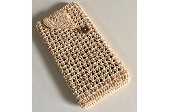 Lacy Leafy Phone Cozy Crochet Pattern (by Caroline D'cruz)