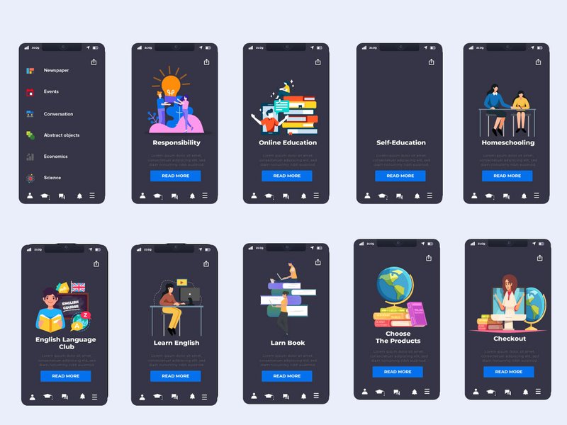 Language Learning App Landing Page (by azadservice)