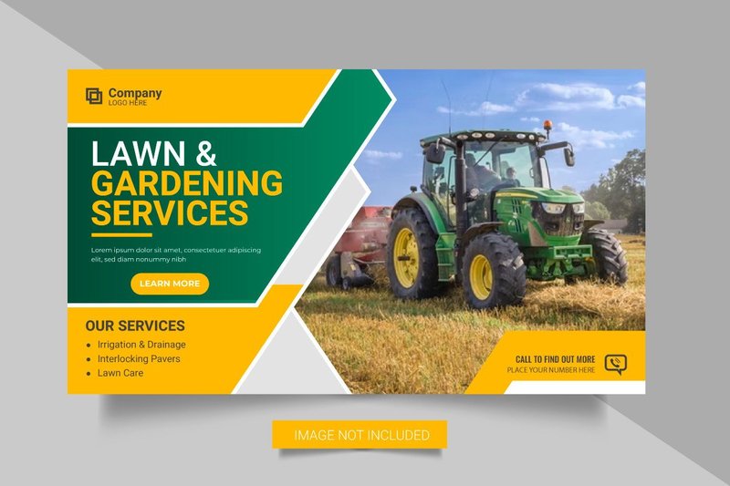 Lawn Mower Garden Web Banner (by Tanu)