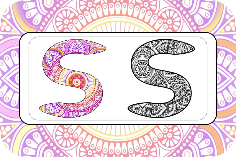 Layered Alphabet S Letter 3D Mandala SVG (by burhanflatillustration29)