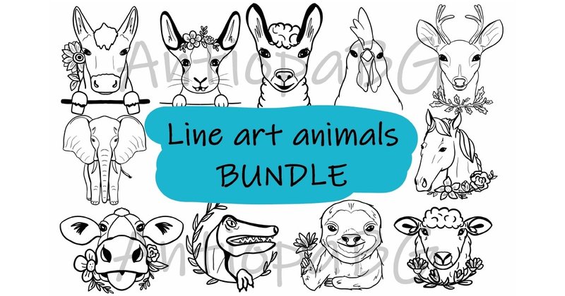 Lina Art Animals Bundle (by antiopabg)