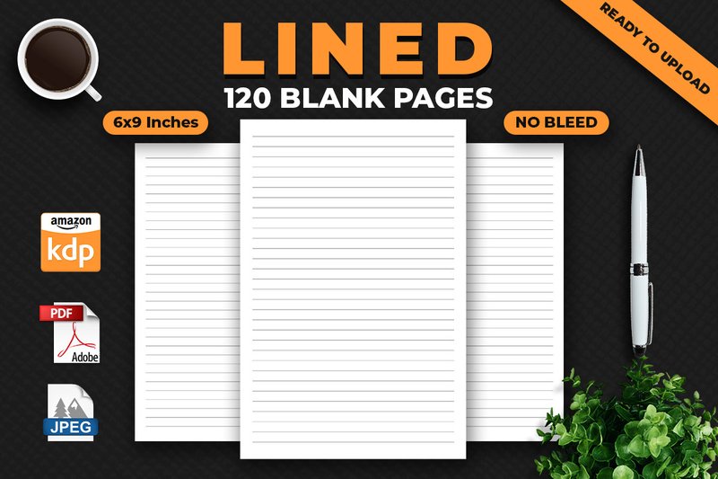 Lined Blank Pages KDP Low Content (by M9 Design)