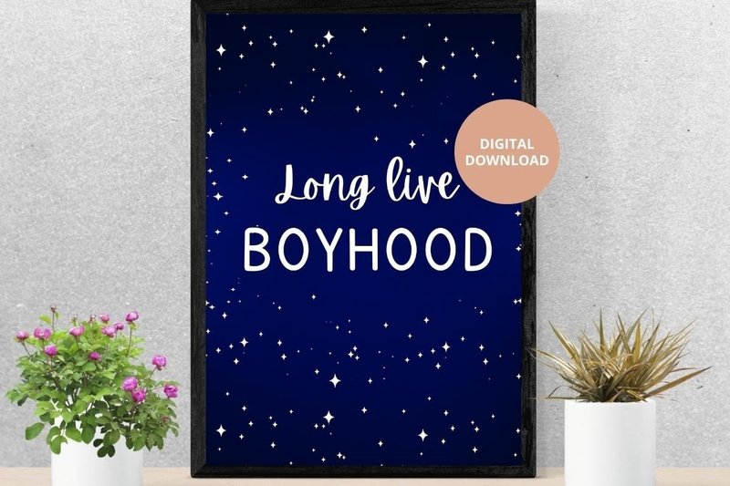 Long Live Boyhood Wall Art Nursery Decor (by CraftyPanda)