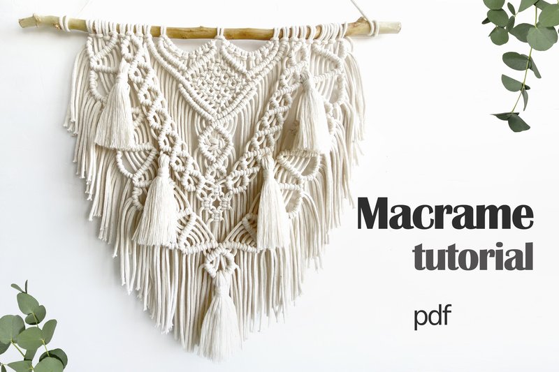 Macrame Boho Wall Hanging Pattern PDF (by Moon Mood)