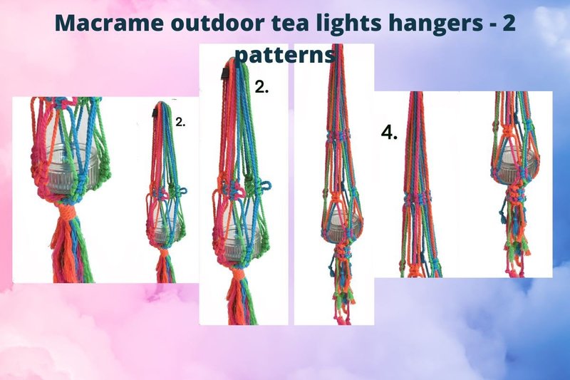 Macrame Outdoor Patio Tea Lights Holder (by nadia12)