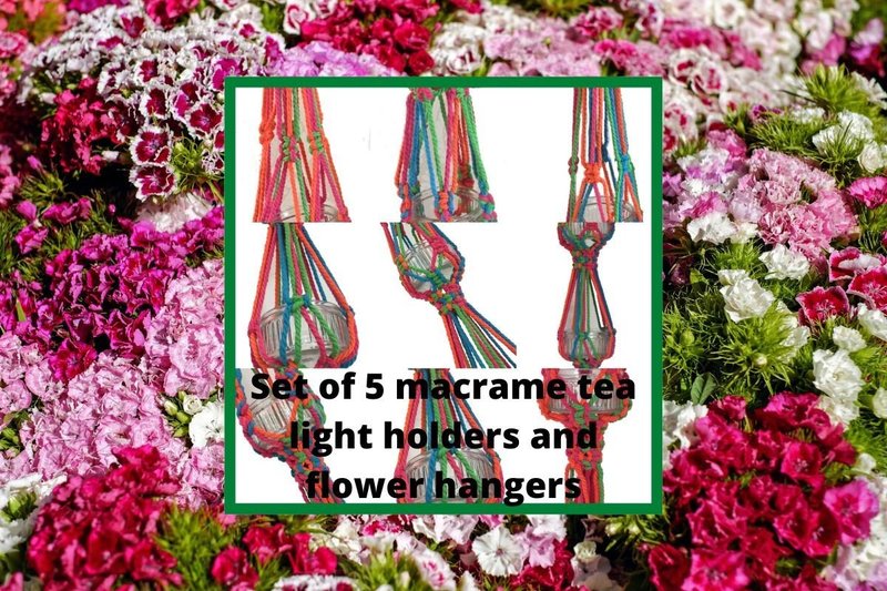 Macrame Tealight Holder 5 Patterns (by nadia12)