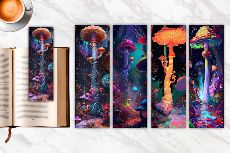 Magic Mushroom Bookmark Designs (by ART Fanatic)