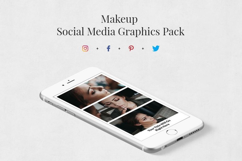 Makeup Social Media Graphics Pack (by Web Donut)