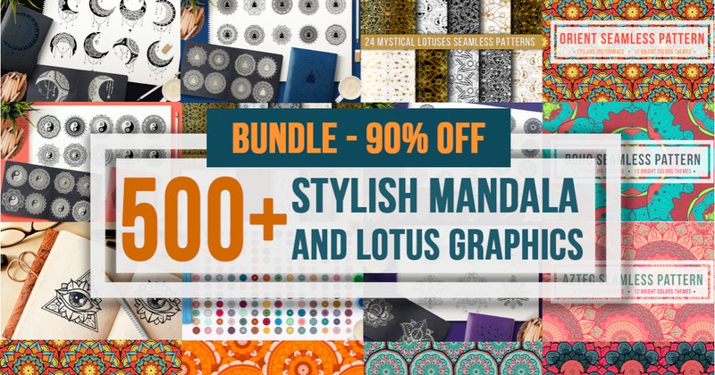 Mandala and Lotus Bundle (by barsrsind)