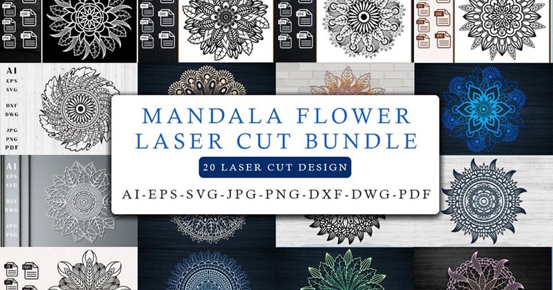 Mandala Flower Laser Cut Bundle (by Art Hub)