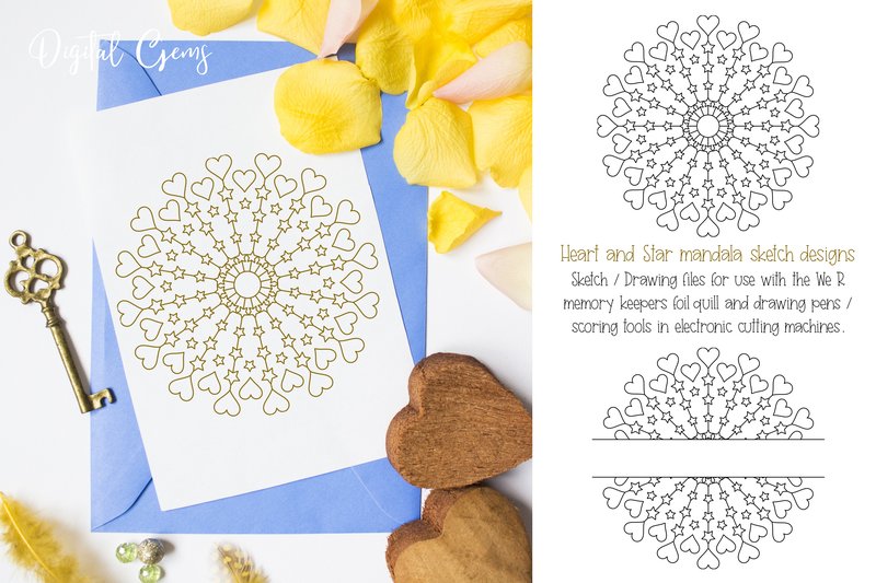 Mandala Sketch Foil Quill Design (by Digital Gems)