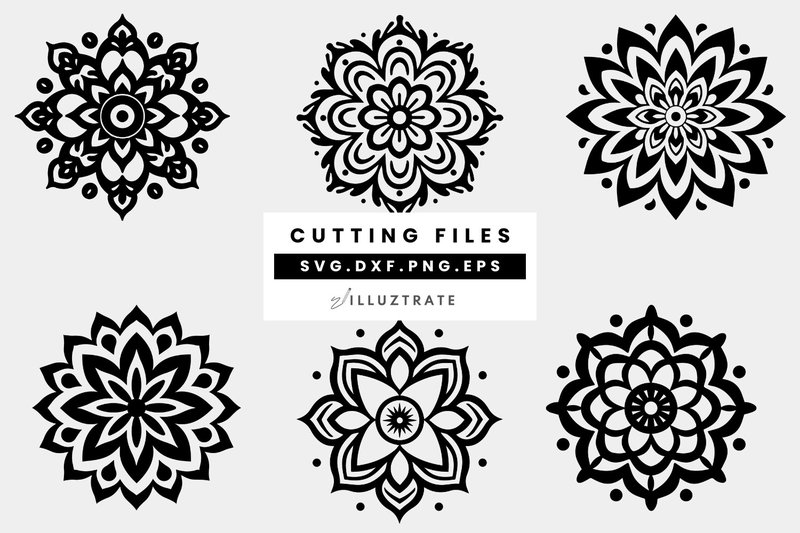 Mandala SVG Cut File | Zentangle Cutting (by illuztrate)