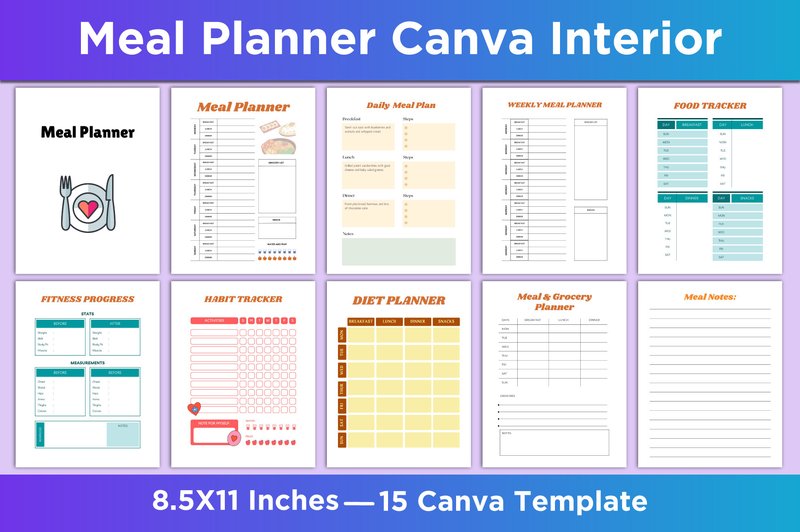 Meal Planner Canva Interior (by SM INTERIOR)