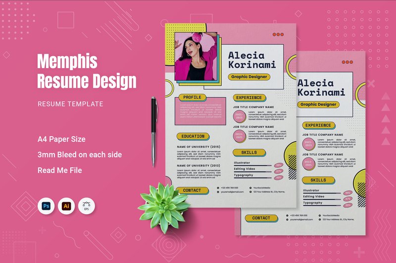 Memphis Resume (by FannanStudio)