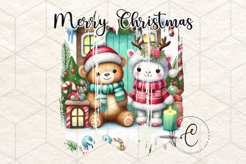 Merry Christmas Brush Stroke PNG Graphic (by Customizables)