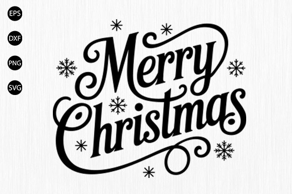 Merry Christmas Svg, Holiday Decor Svg (by BlackCatMedia)