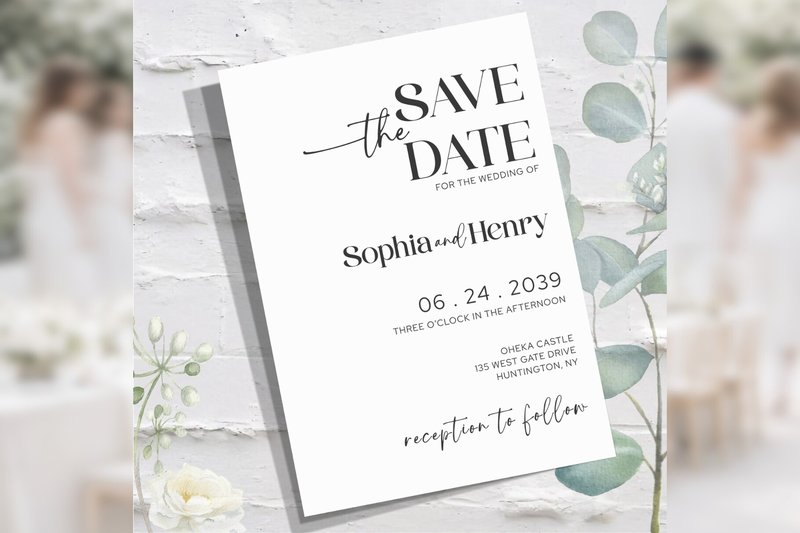 Minimal Save the Date Canva Bd006 (by TyphoonStudio)