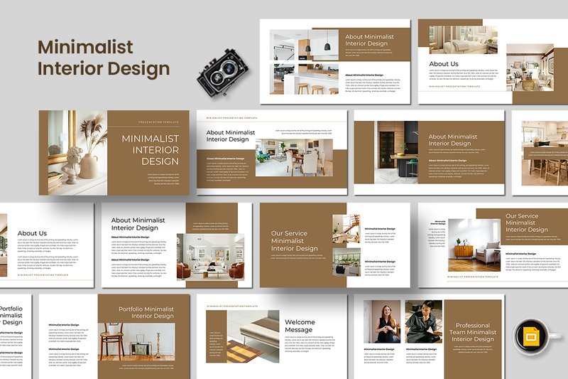 Minimalist Interior Design Google Slides (by qrdesignstd)