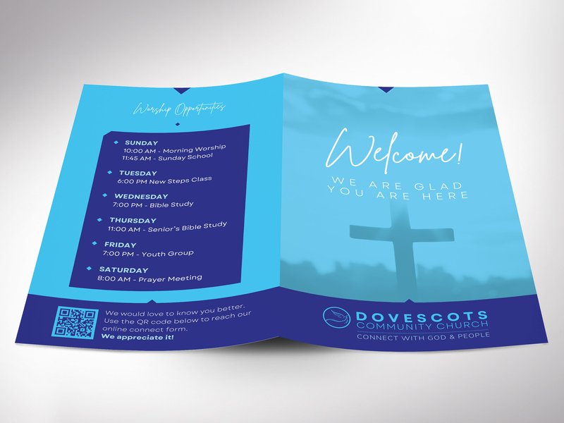 Modern Church Welcome Brochure Template (by Godserv Designs)