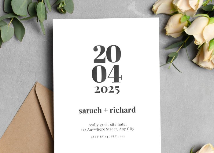 Modern Minimal Save the Date Template (by Azhartpaper)
