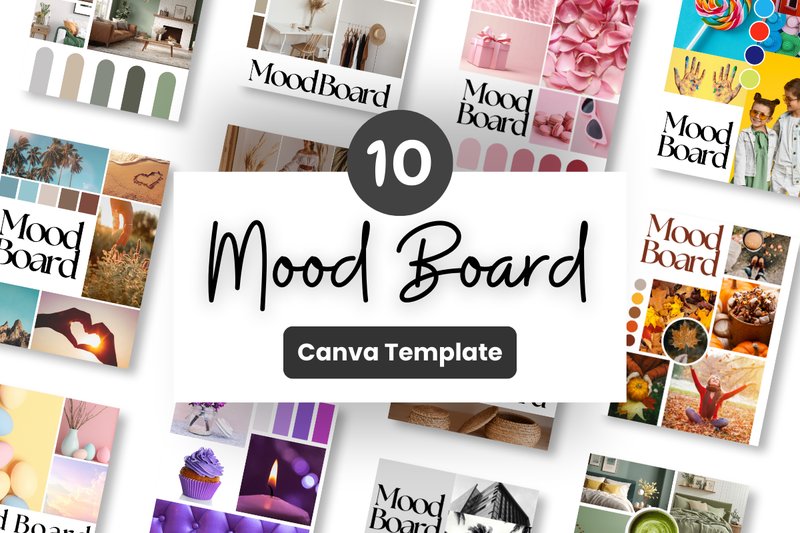 Mood Board Canva Template Bundle (by Grow Your Biz)
