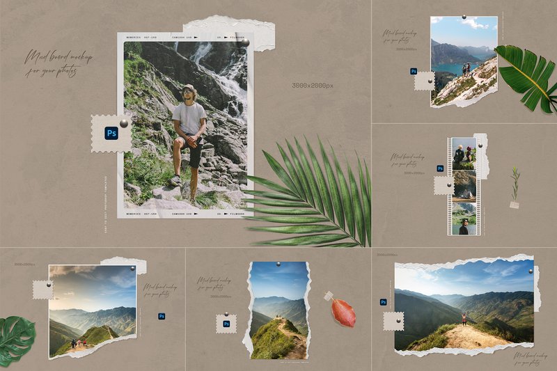 Mood Board Photo Templates (by Sko4)