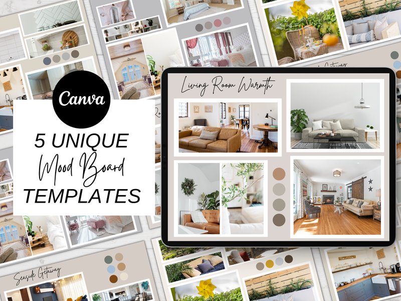 Mood Board Templates for Canva (by JillECreative)
