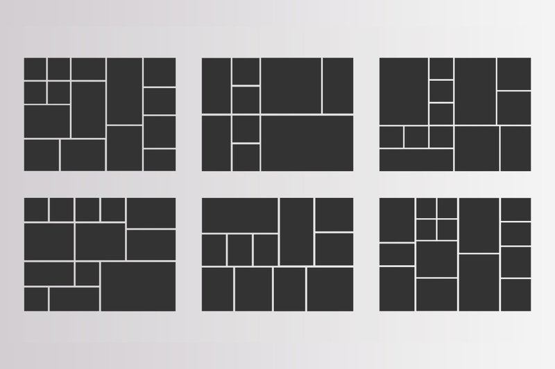 Moodboard Grid Photo Collage Templates (by CutePik)