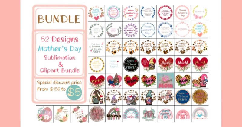 Mother’s Day Sublimation & Clipart Bundle (by TANVARA DIGITAL ART)