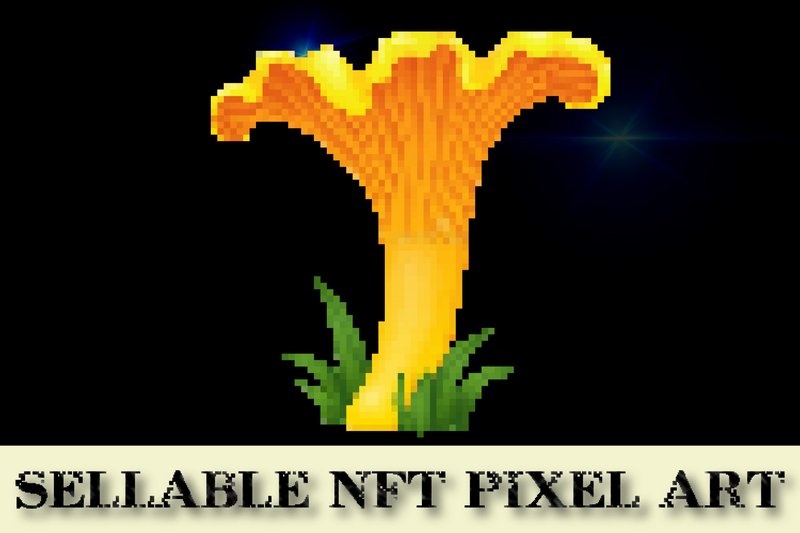Mushroom Pixel Art  for NFT Collection (by Rashida Store)
