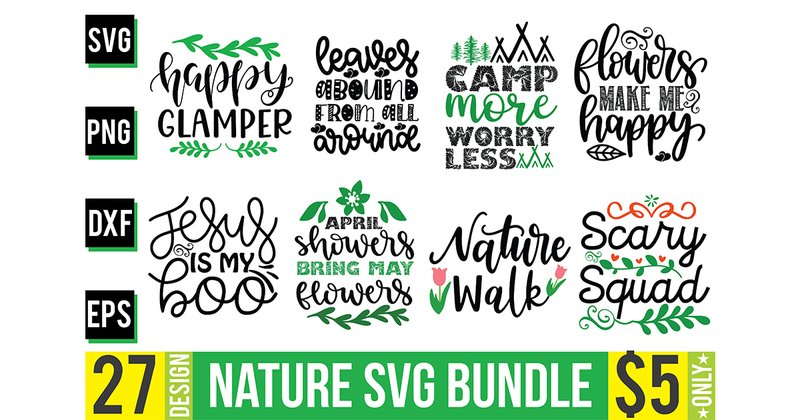 Nature SVG Bundle (by BlackDogsMedia)